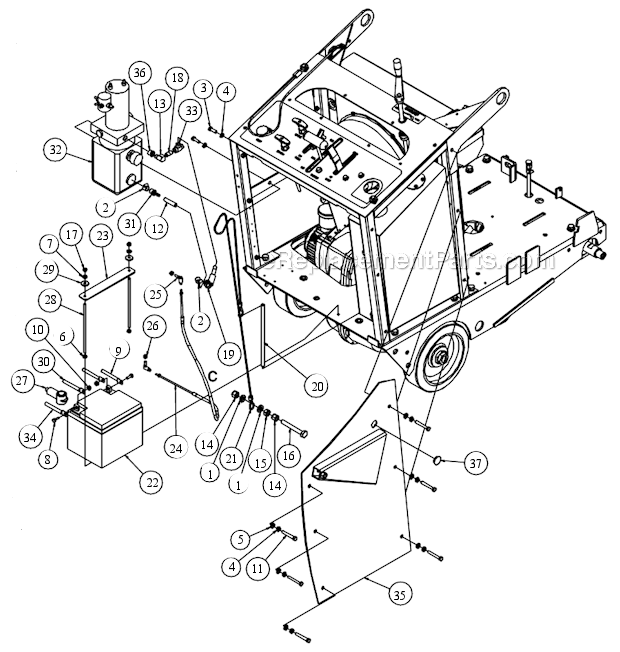 Page J Diagram and Parts List for MK-4024KB  MK Diamond Concrete Saw
